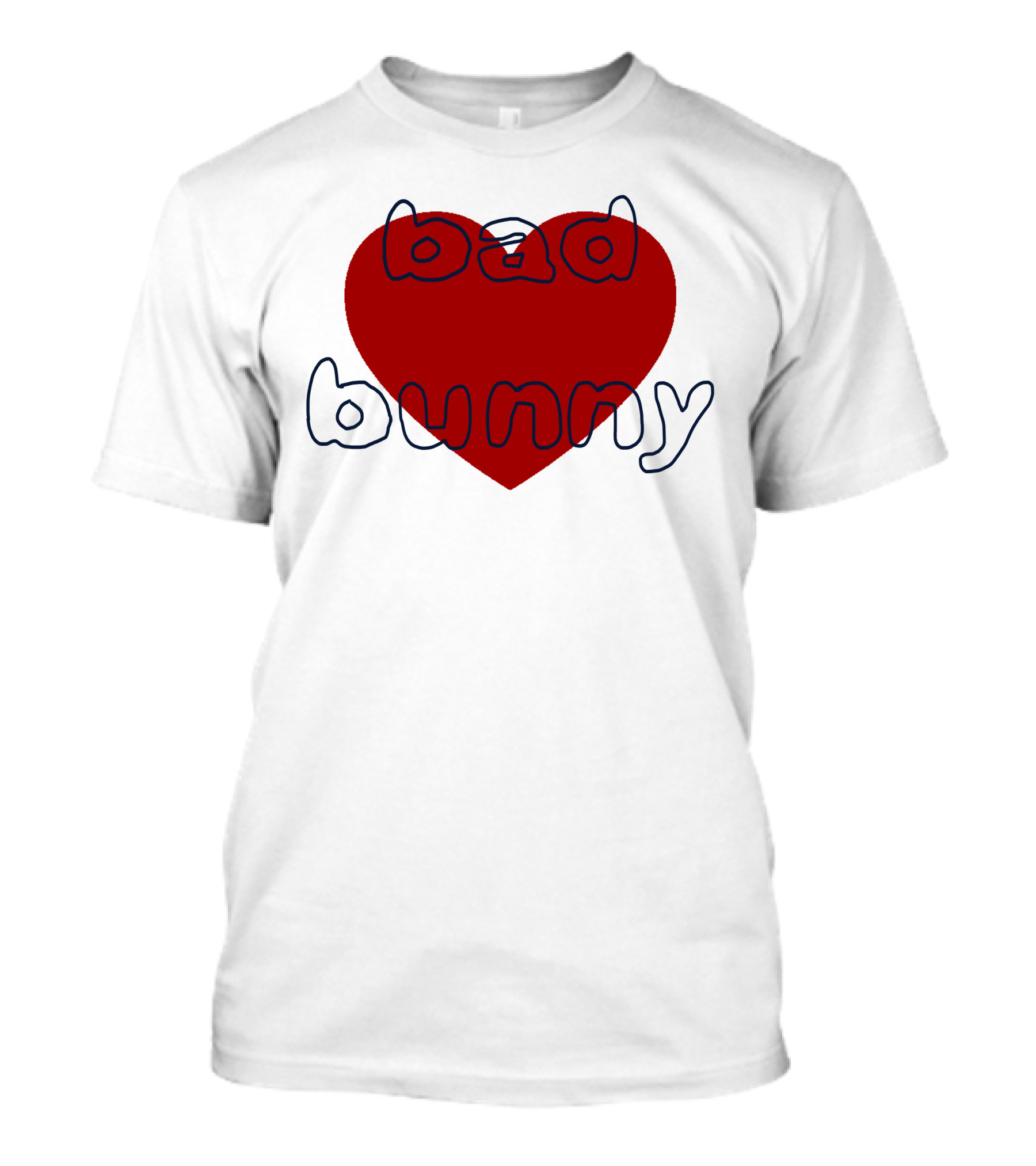 Bad Bunny Red Heart Sanbenito T-Shirt