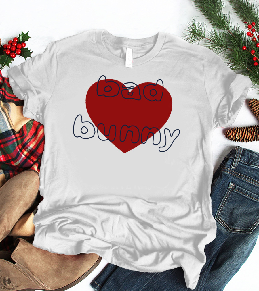 Bad Bunny Red Heart Sanbenito T-Shirt