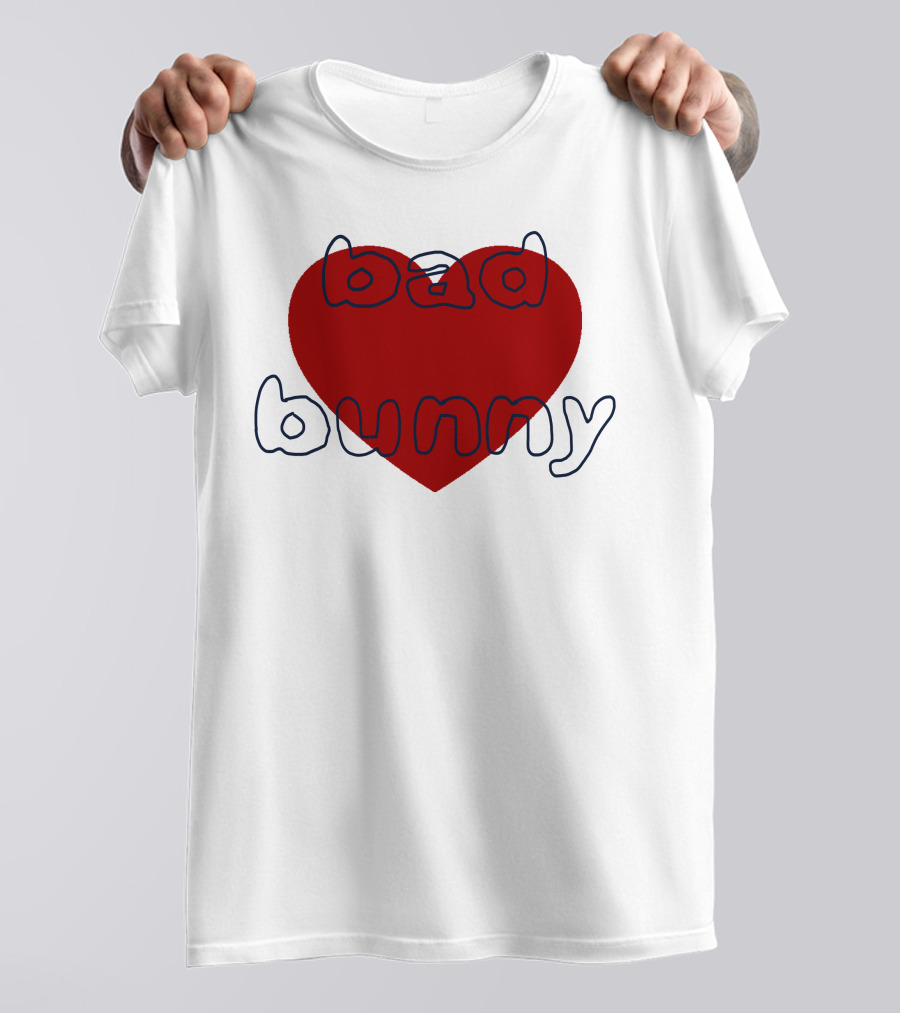 Bad Bunny Red Heart Sanbenito T-Shirt