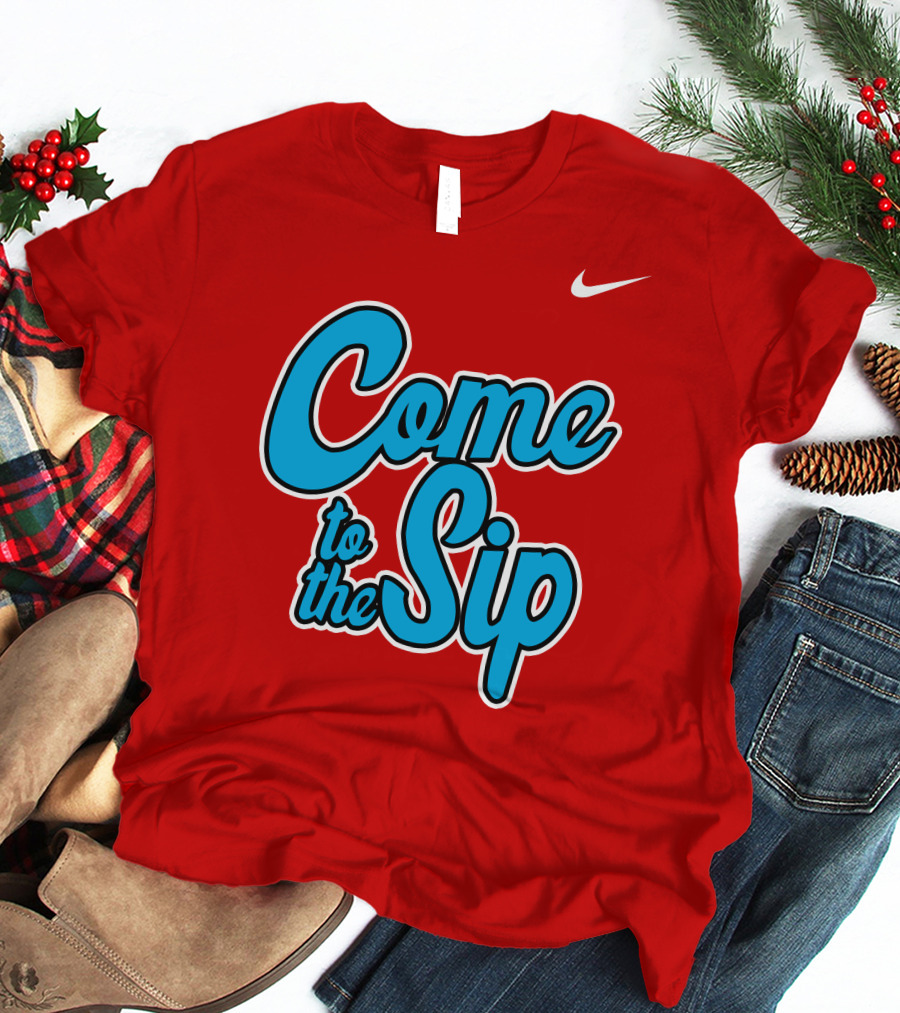 Kelvin Bolden Come To The Sip Red And Blue Script T-Shirt