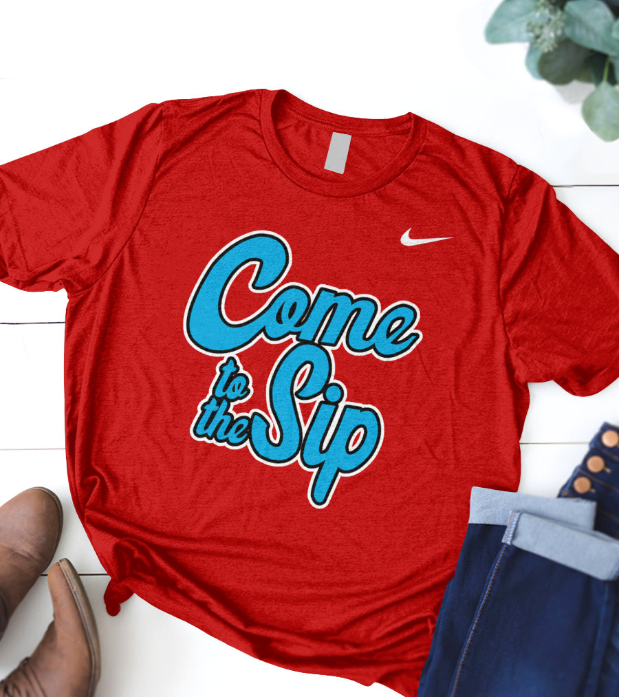 Kelvin Bolden Come To The Sip Red And Blue Script T-Shirt
