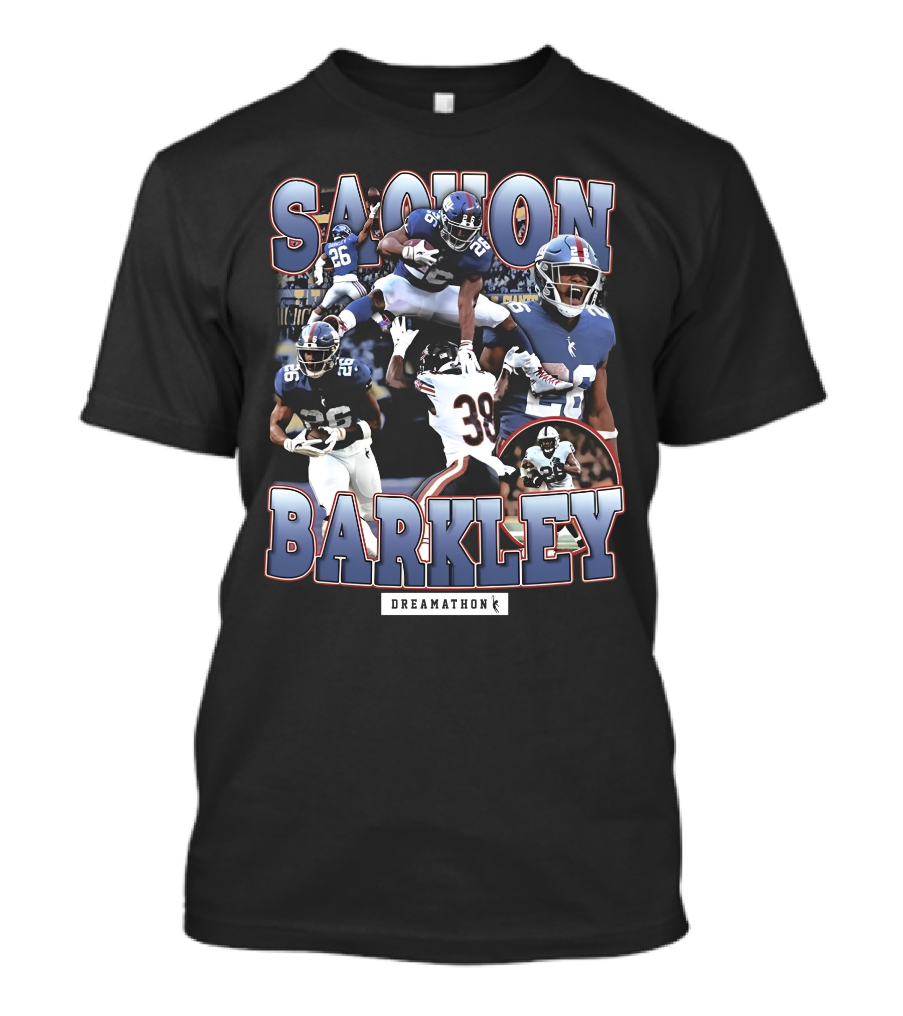 Sterling Shepard Wearing Saquon Barkley Dreamathon NFL Giants Football Collage T-Shirt