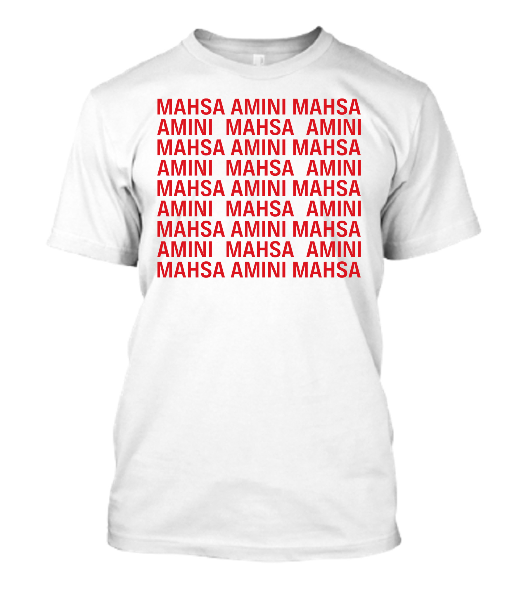 Jessica Chastain Mahsa Amini Repeated Text T-Shirt