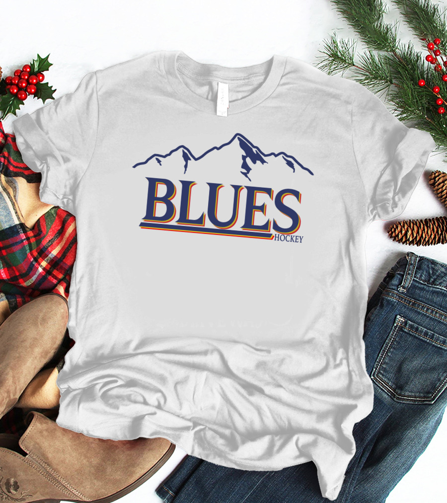 Blues Buzz Store Blues Hockey Mountain T-Shirt