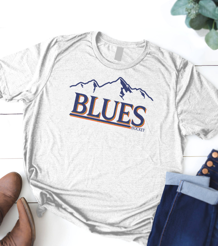 Blues Buzz Store Blues Hockey Mountain T-Shirt