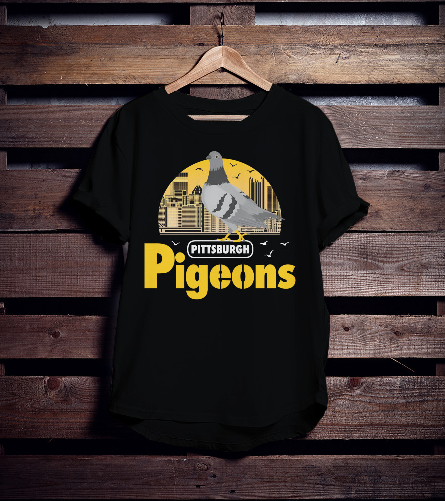 Pittsburgh Clothing Company Pigeons Skyline Bird T-Shirt