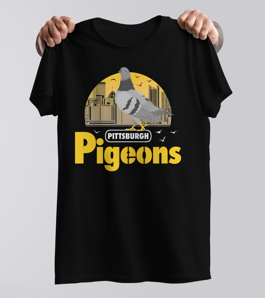 Pittsburgh Clothing Company Pigeons Skyline Bird T-Shirt