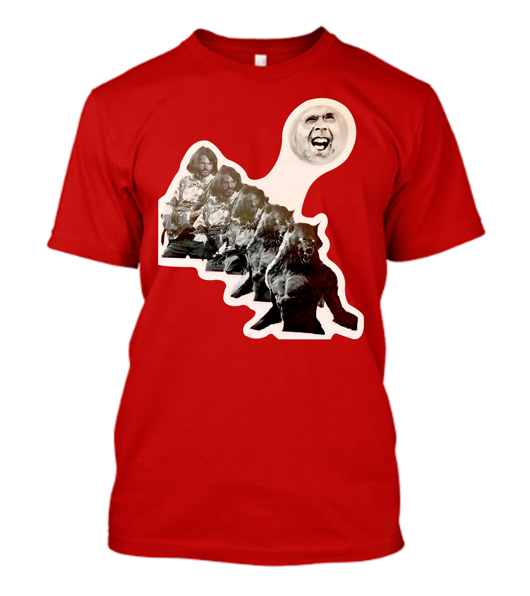 Hilarious Meme Jeffrey Wolf Transformation Full Moon Face Reaction T-Shirt