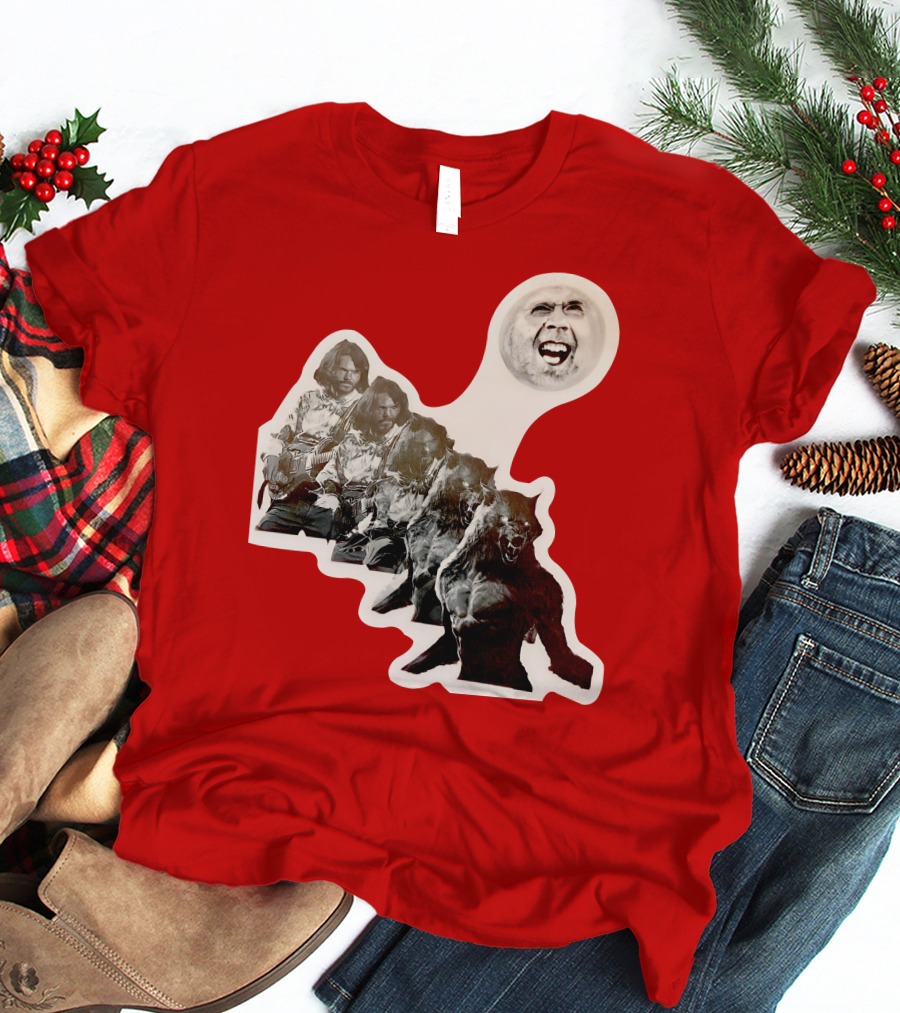 Hilarious Meme Jeffrey Wolf Transformation Full Moon Face Reaction T-Shirt