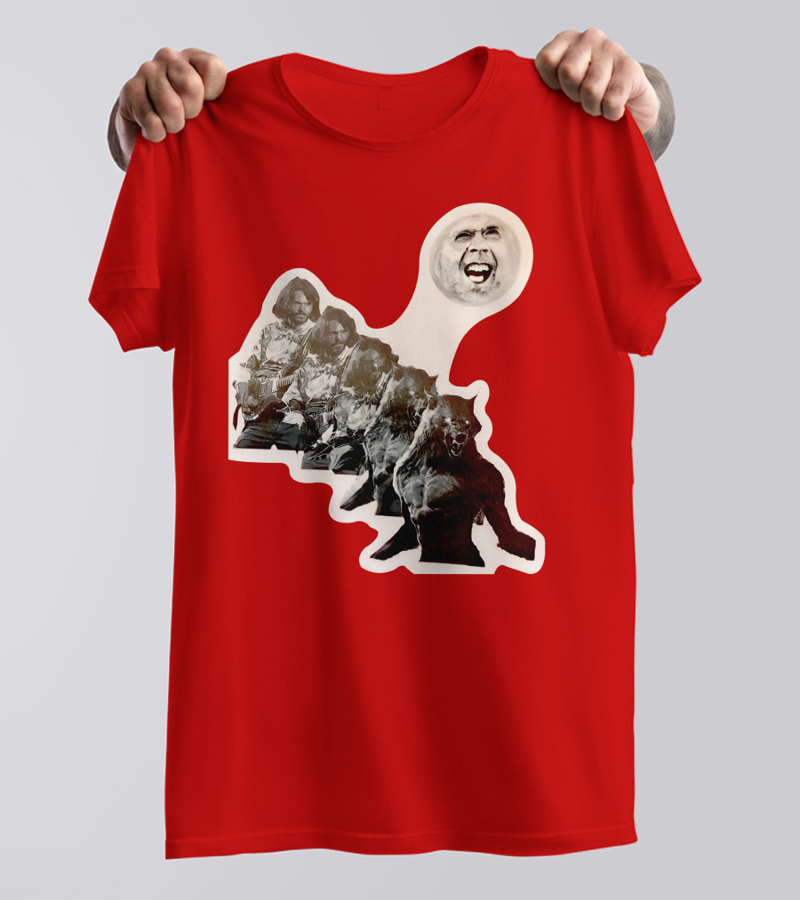 Hilarious Meme Jeffrey Wolf Transformation Full Moon Face Reaction T-Shirt