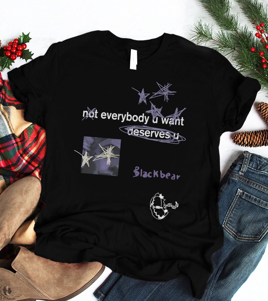 Blackbear Merch Not Everybody U Want Deserves U Purple Stars T-Shirt