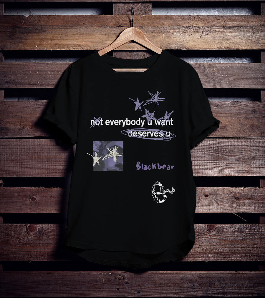 Blackbear Merch Not Everybody U Want Deserves U Purple Stars T-Shirt