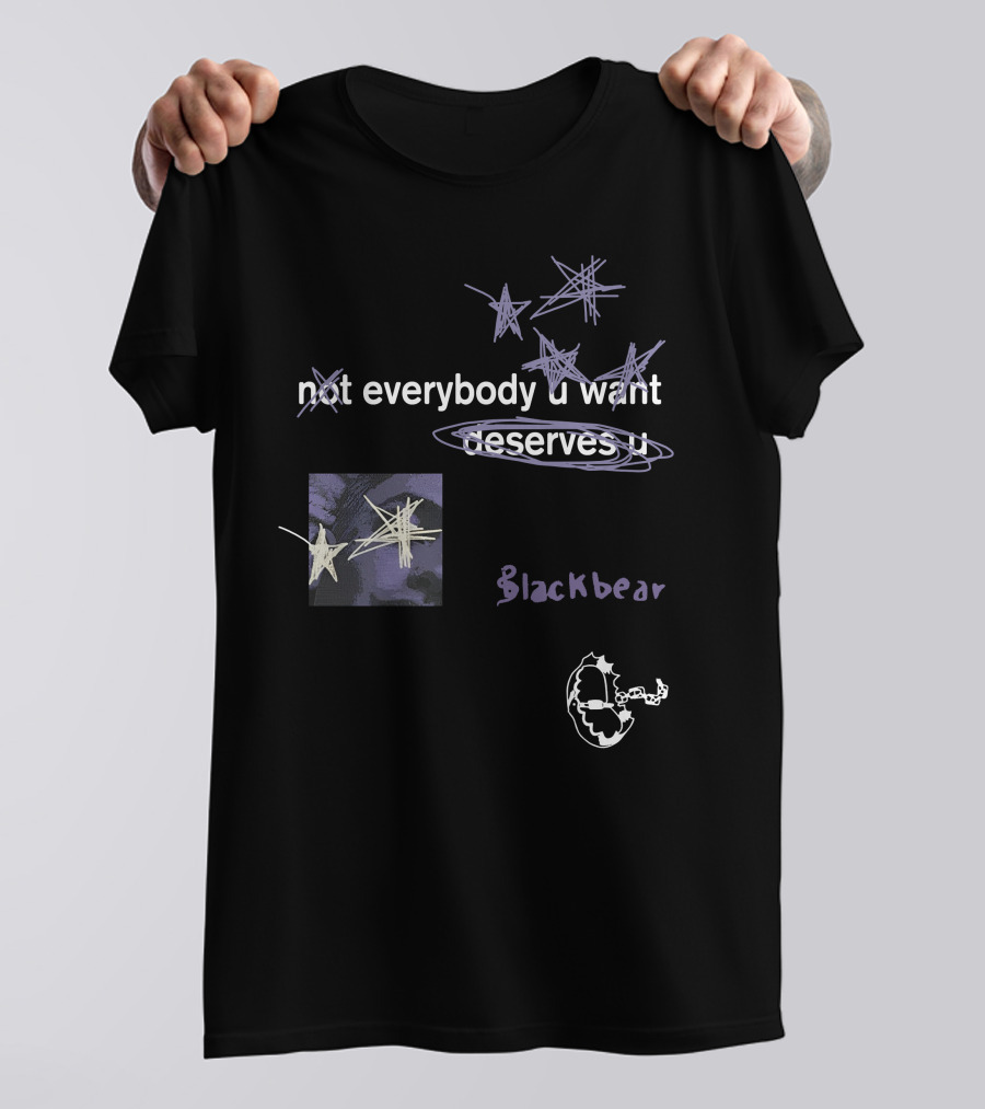 Blackbear Merch Not Everybody U Want Deserves U Purple Stars T-Shirt