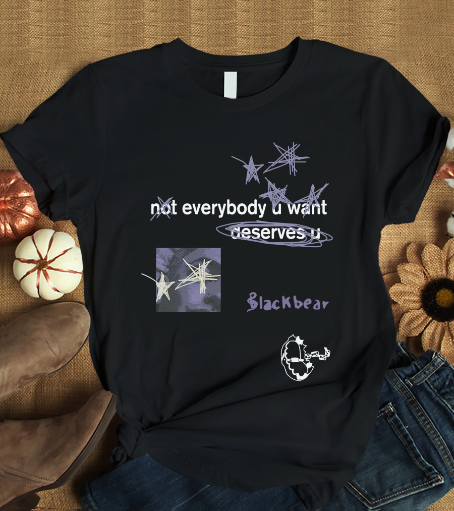 Blackbear Merch Not Everybody U Want Deserves U Purple Stars T-Shirt