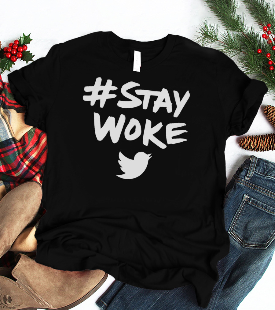 Stay Woke Twitter Bird Logo Elon Musk T-Shirt