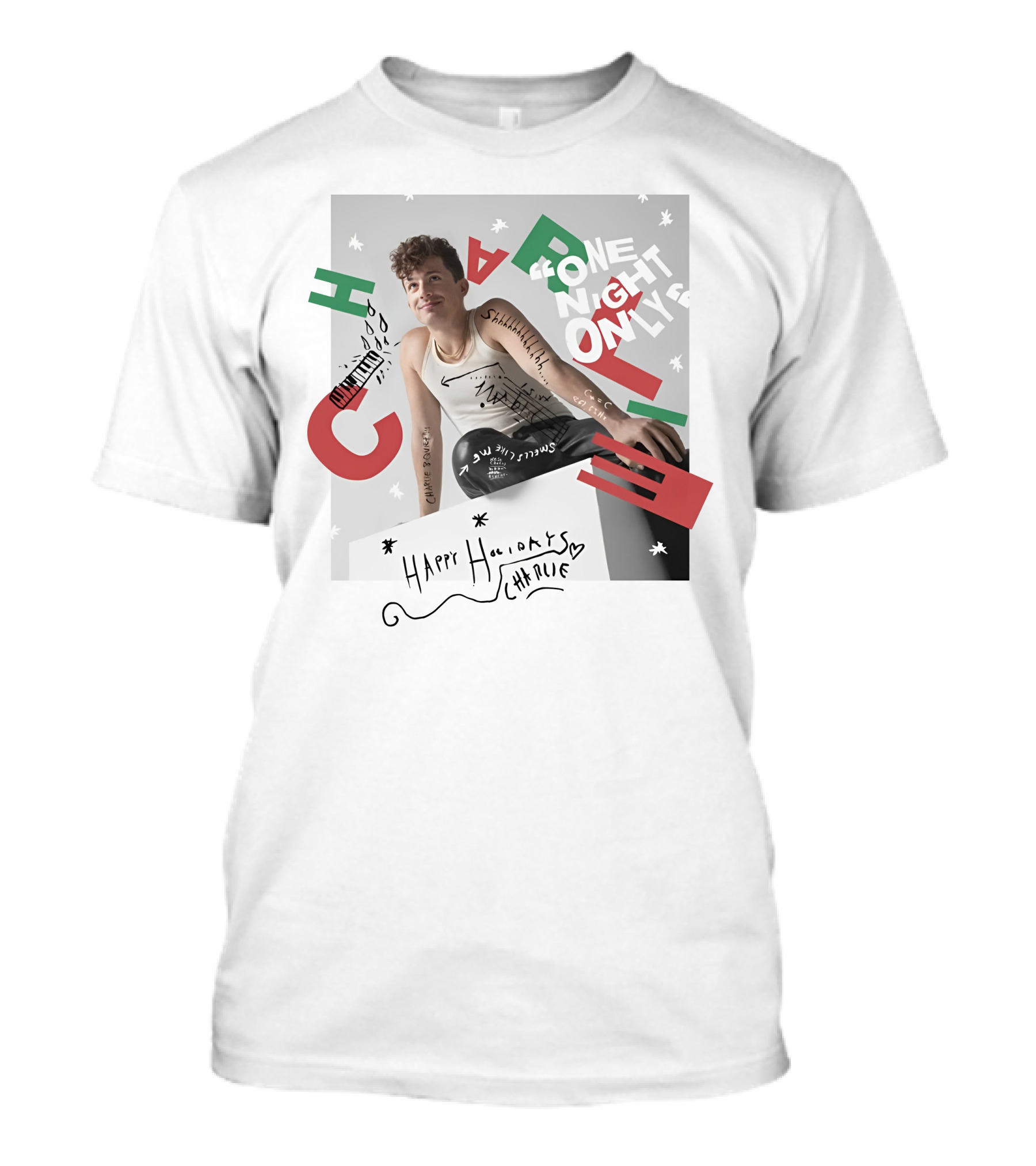 One Night Only Happy Holidays Charlie Puth Store T-Shirt