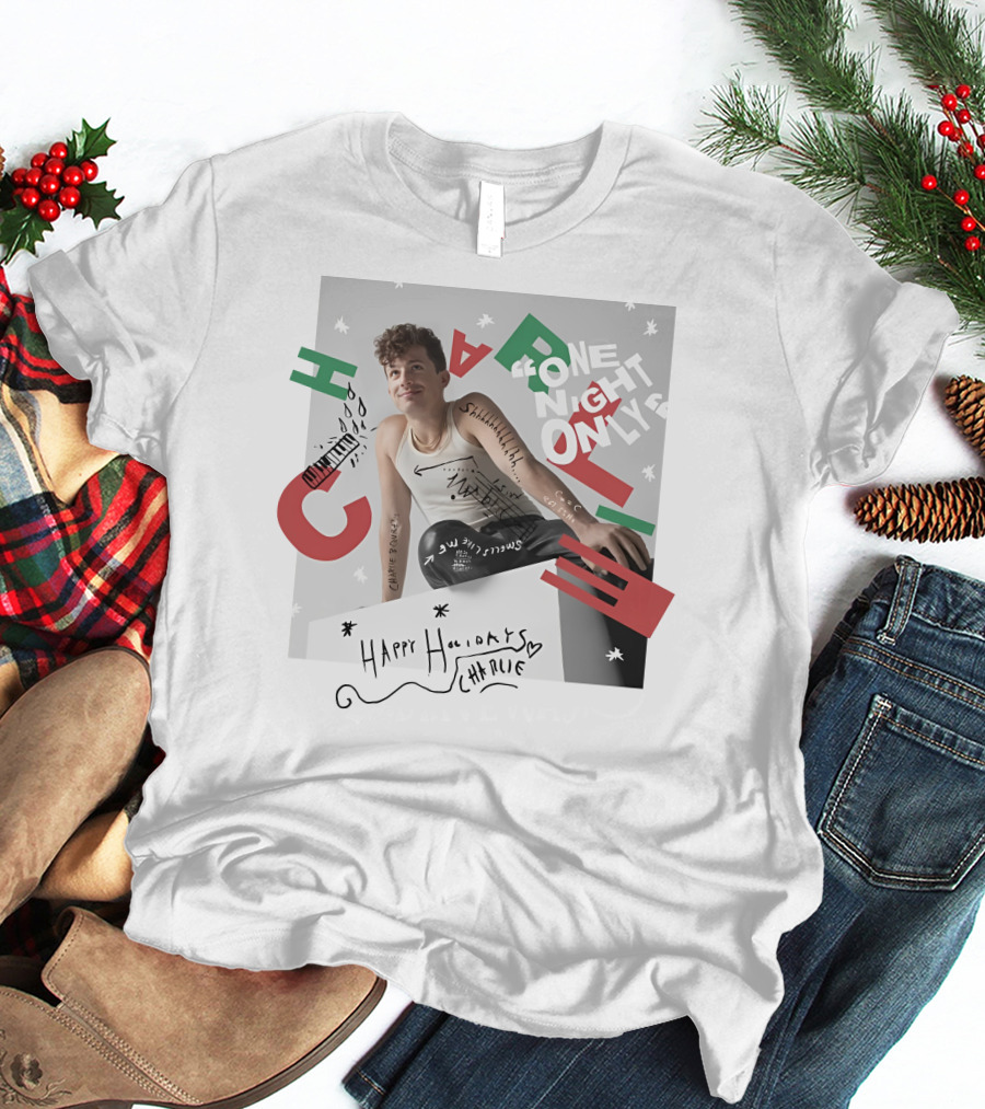 One Night Only Happy Holidays Charlie Puth Store T-Shirt