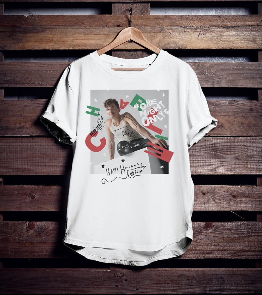 One Night Only Happy Holidays Charlie Puth Store T-Shirt