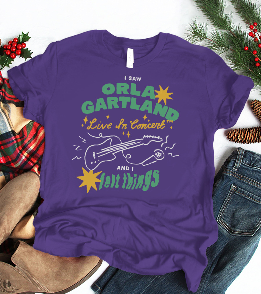 I Saw Orla Gartland Live In Concert And I Felt Things Guitar Microphone Stars T-Shirt