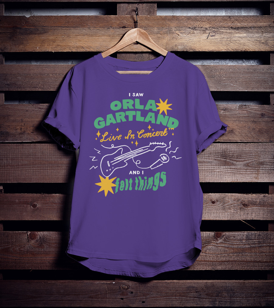 I Saw Orla Gartland Live In Concert And I Felt Things Guitar Microphone Stars T-Shirt