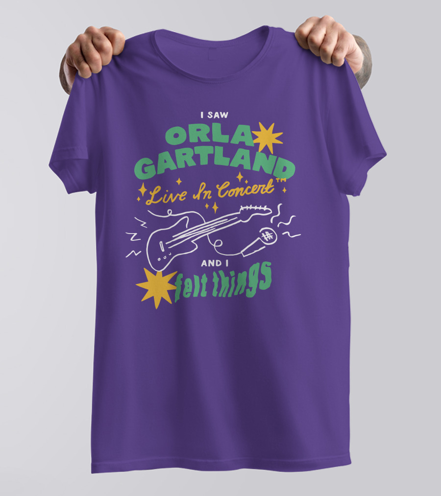 I Saw Orla Gartland Live In Concert And I Felt Things Guitar Microphone Stars T-Shirt