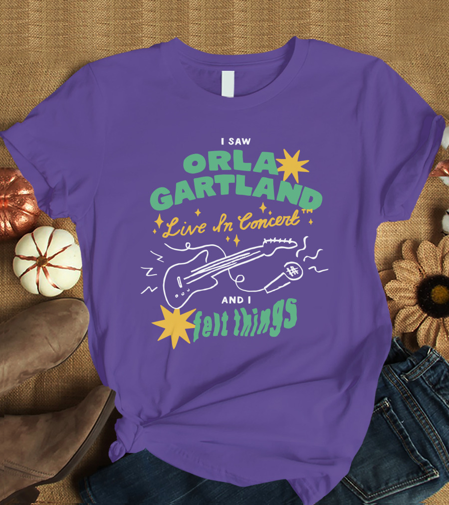 I Saw Orla Gartland Live In Concert And I Felt Things Guitar Microphone Stars T-Shirt