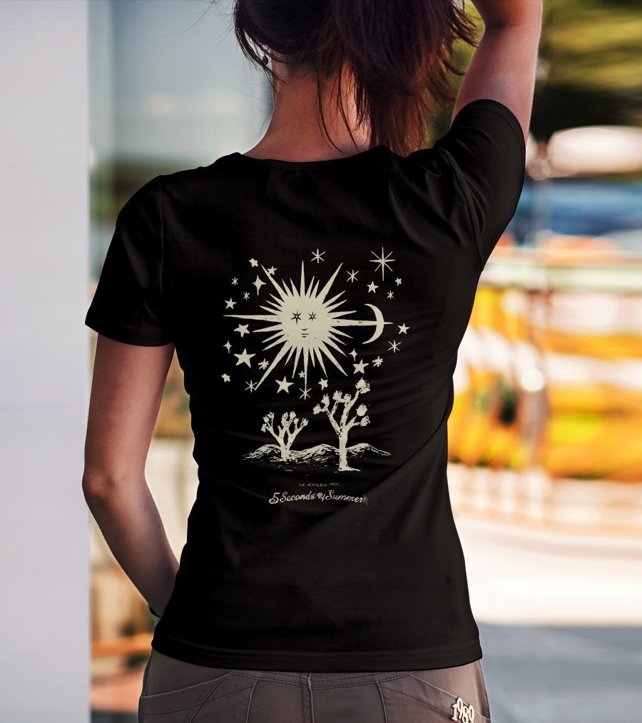 5 Seconds Of Summer The New Album Desert Night Sun And Stars T-Shirt