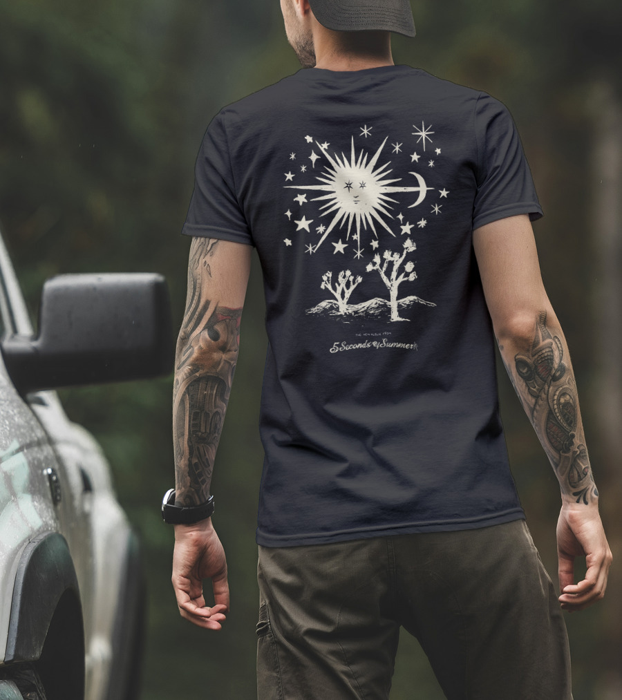 5 Seconds Of Summer The New Album Desert Night Sun And Stars T-Shirt
