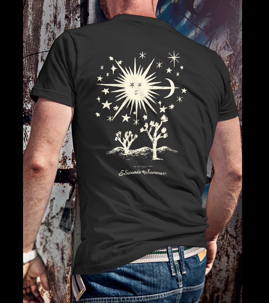 5 Seconds Of Summer The New Album Desert Night Sun And Stars T-Shirt
