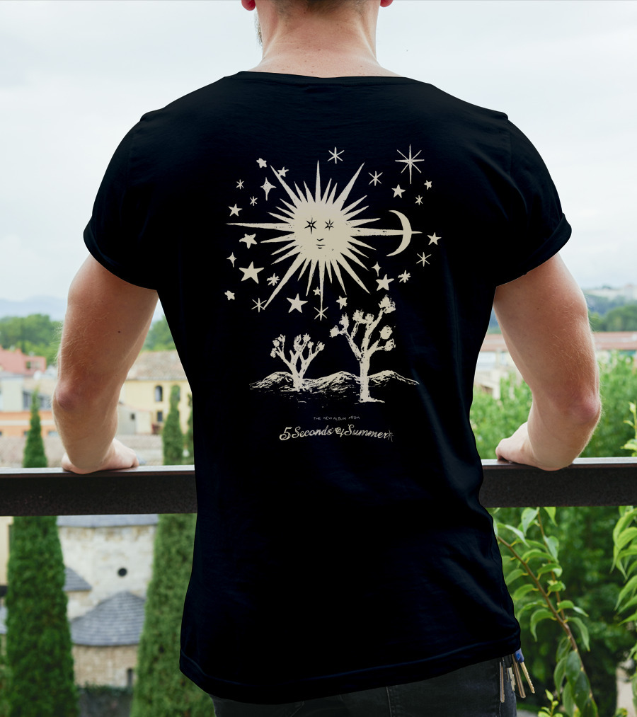 5 Seconds Of Summer The New Album Desert Night Sun And Stars T-Shirt