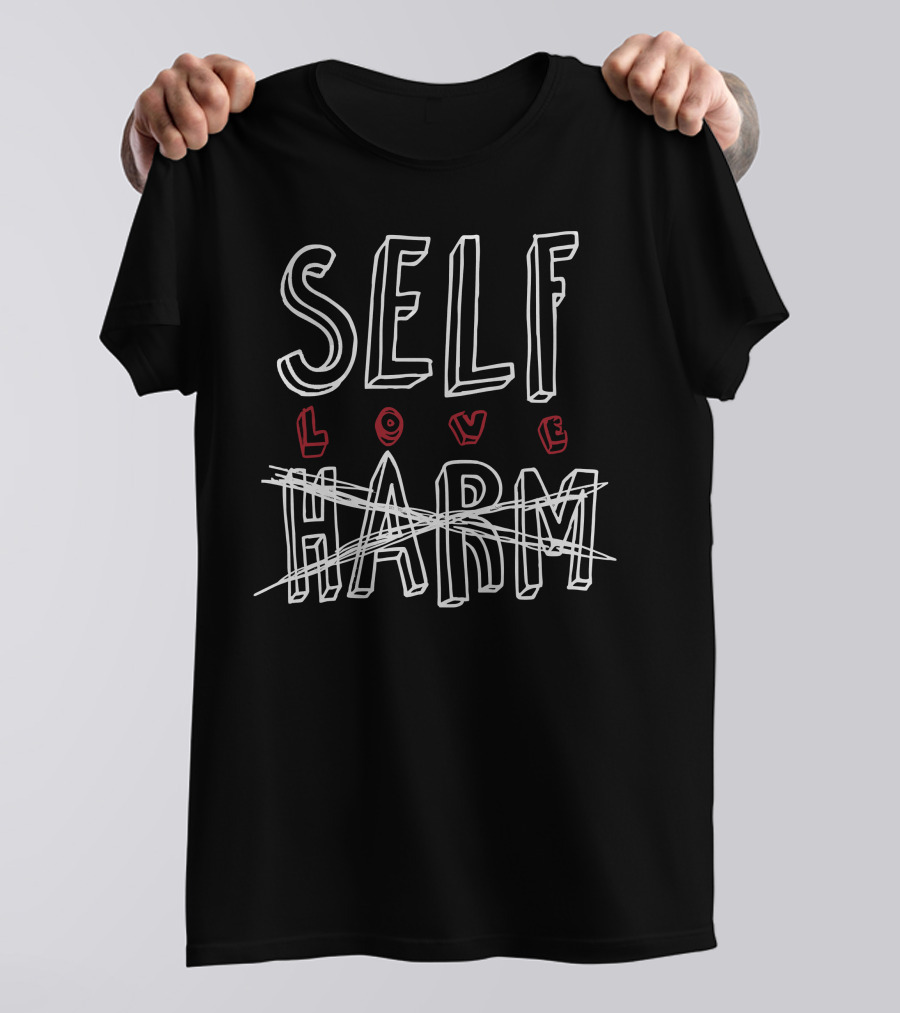 Johnnie Guilbert Self Love Self Harm Crossed Out T-Shirt