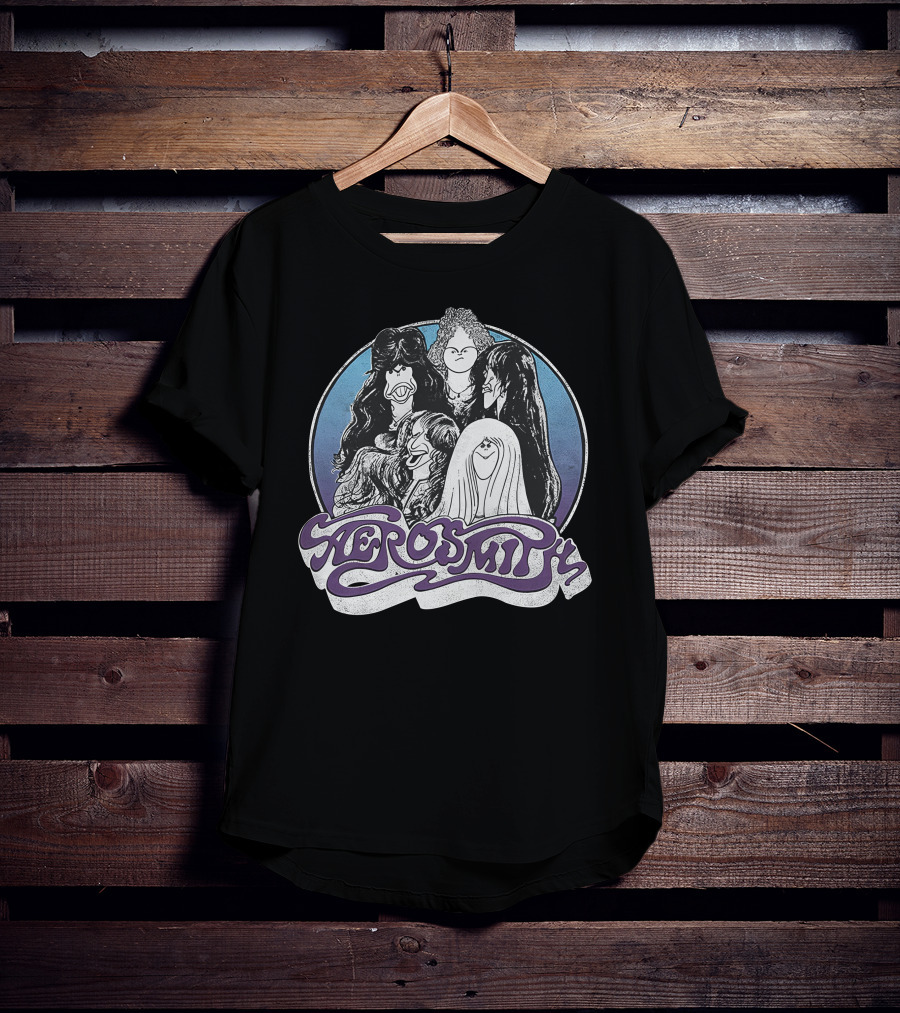 Aerosmith Cartoon Band Members T-Shirt