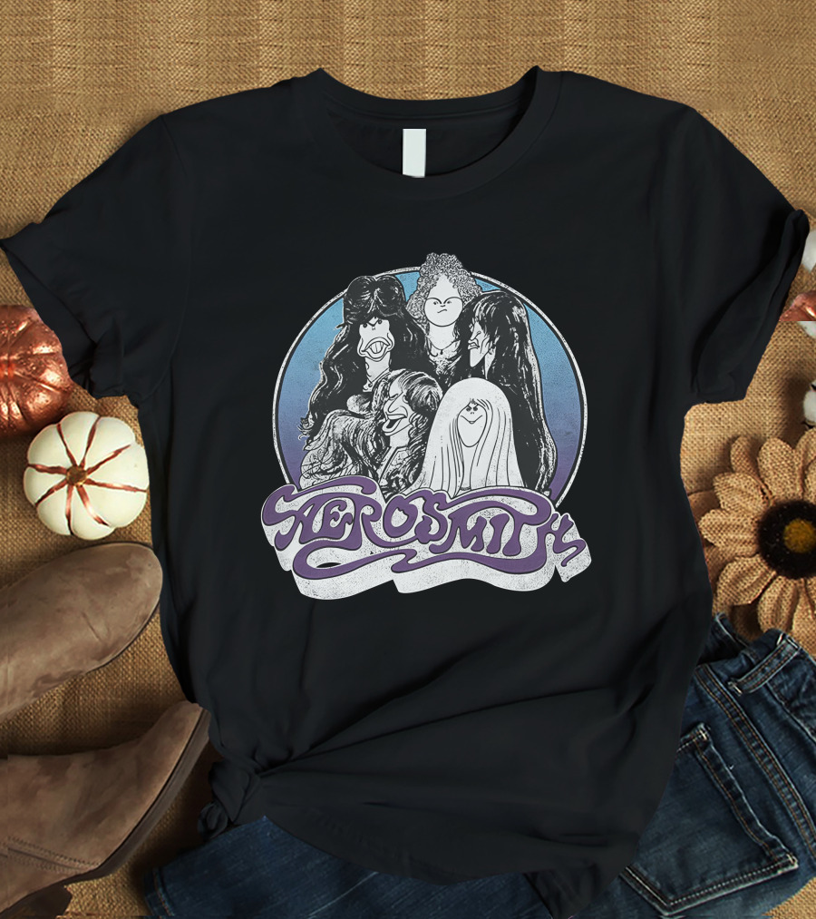 Aerosmith Cartoon Band Members T-Shirt