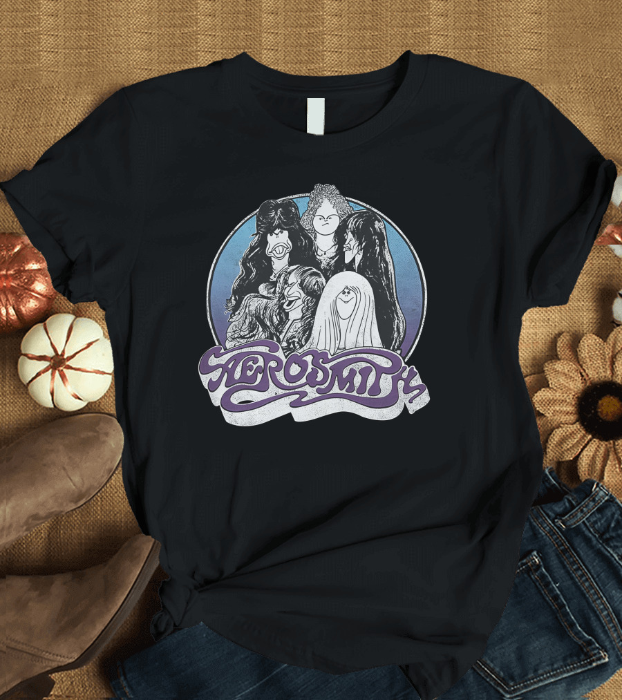Aerosmith Cartoon Band Members T-Shirt