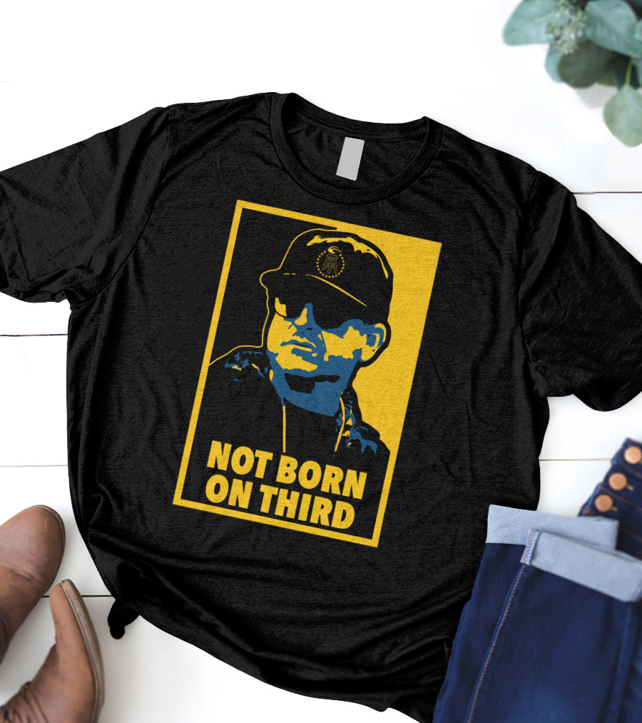 Not Born On Third Baseball Cap Sunglasses T-Shirt