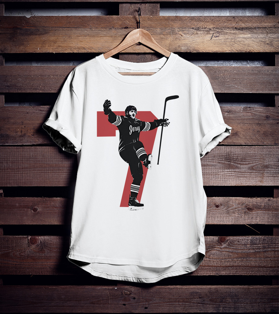 Jersey Number Seven Devils Youth Foundation Dougie Official Hockey Merchandise T-Shirt