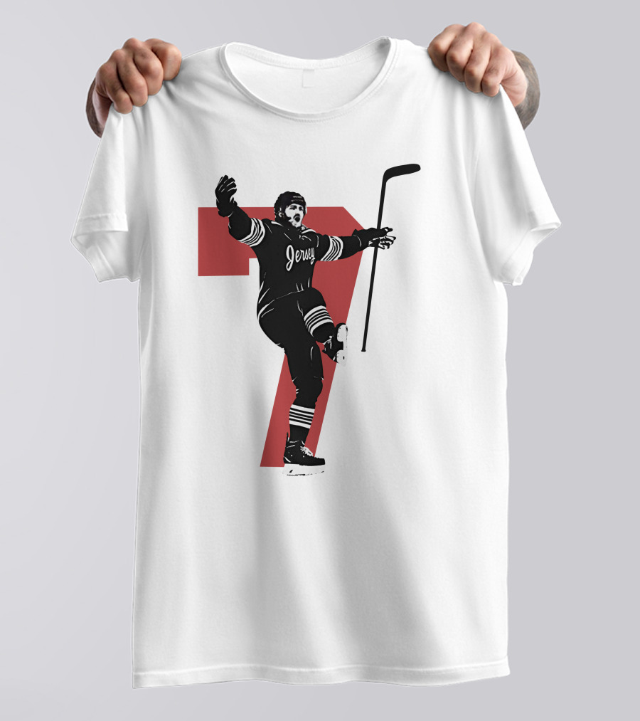 Jersey Number Seven Devils Youth Foundation Dougie Official Hockey Merchandise T-Shirt