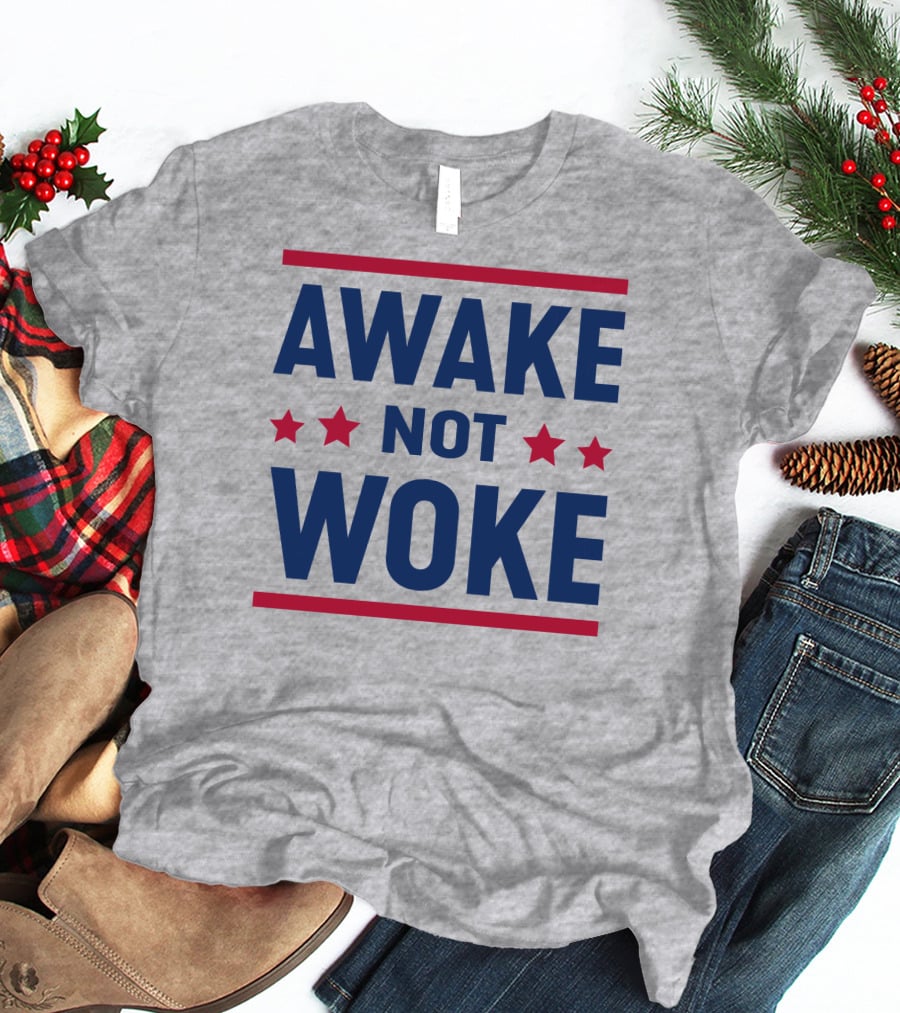 Awake Not Woke Clownworld Merch Stars T-Shirt