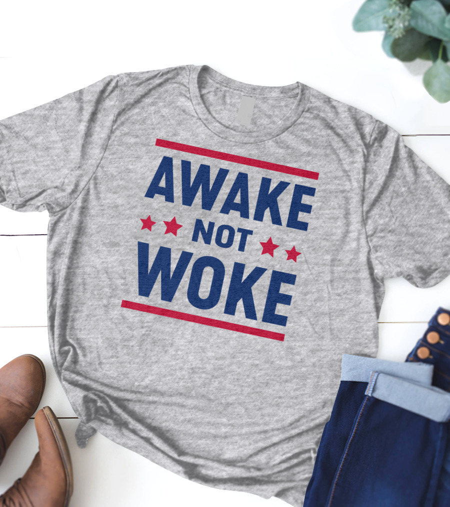 Awake Not Woke Clownworld Merch Stars T-Shirt