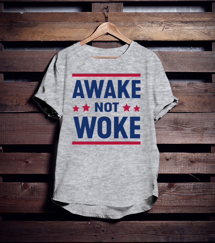 Awake Not Woke Clownworld Merch Stars T-Shirt