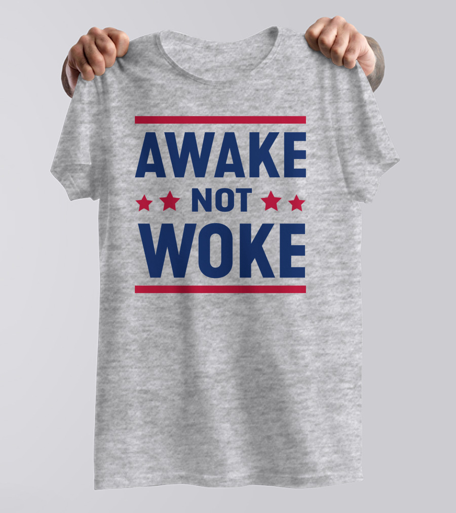 Awake Not Woke Clownworld Merch Stars T-Shirt