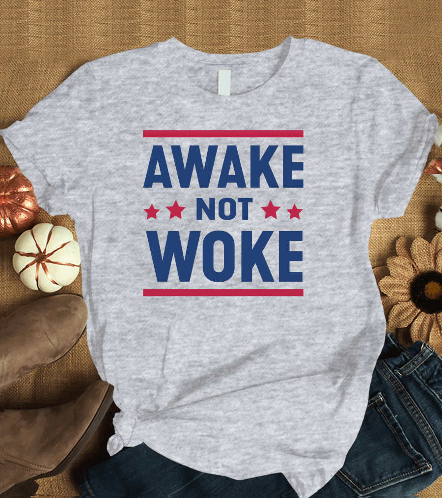 Awake Not Woke Clownworld Merch Stars T-Shirt