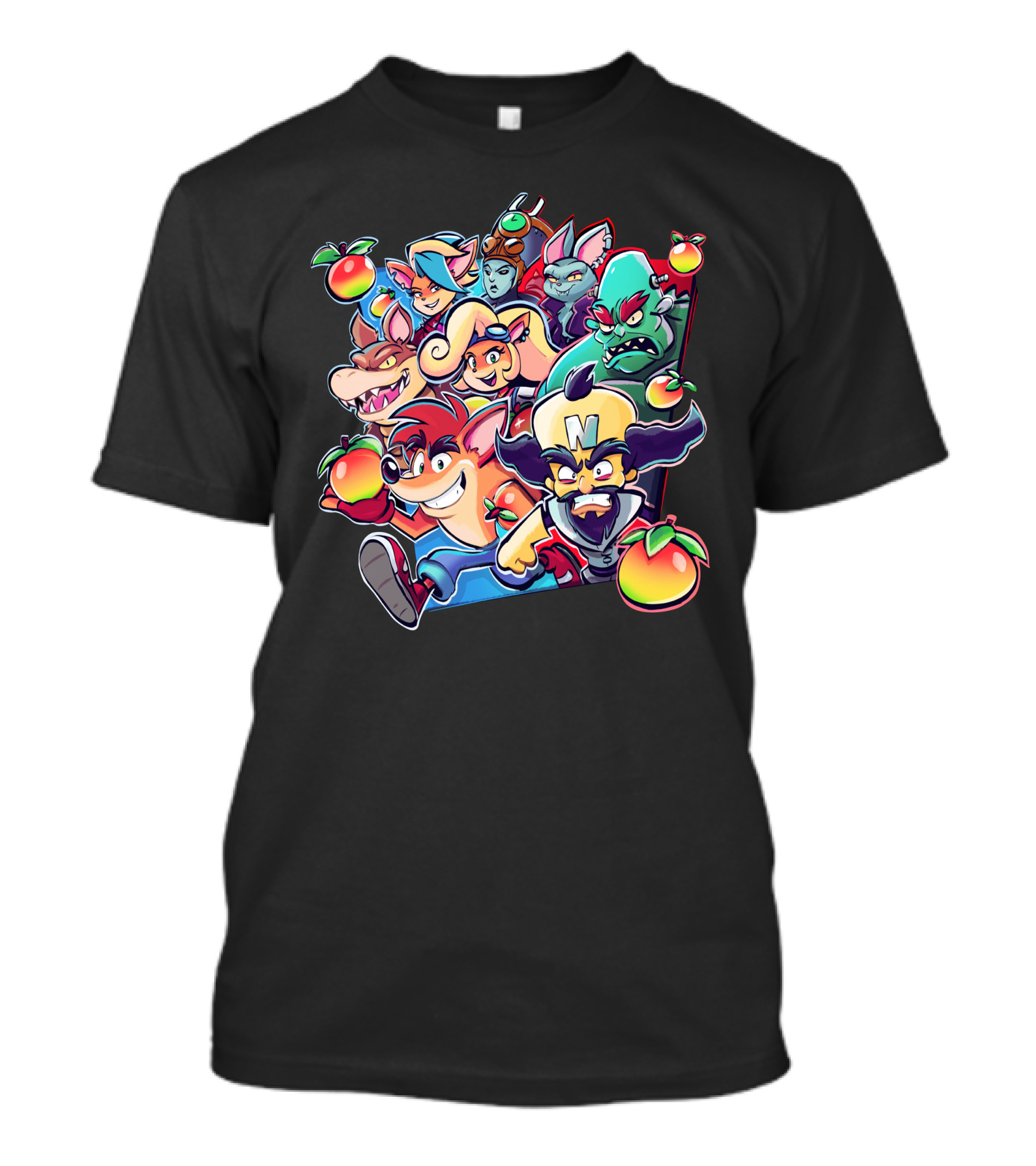 Kevin Fagaragan Crash Team Rumble Cartoon Characters With Apples T-Shirt