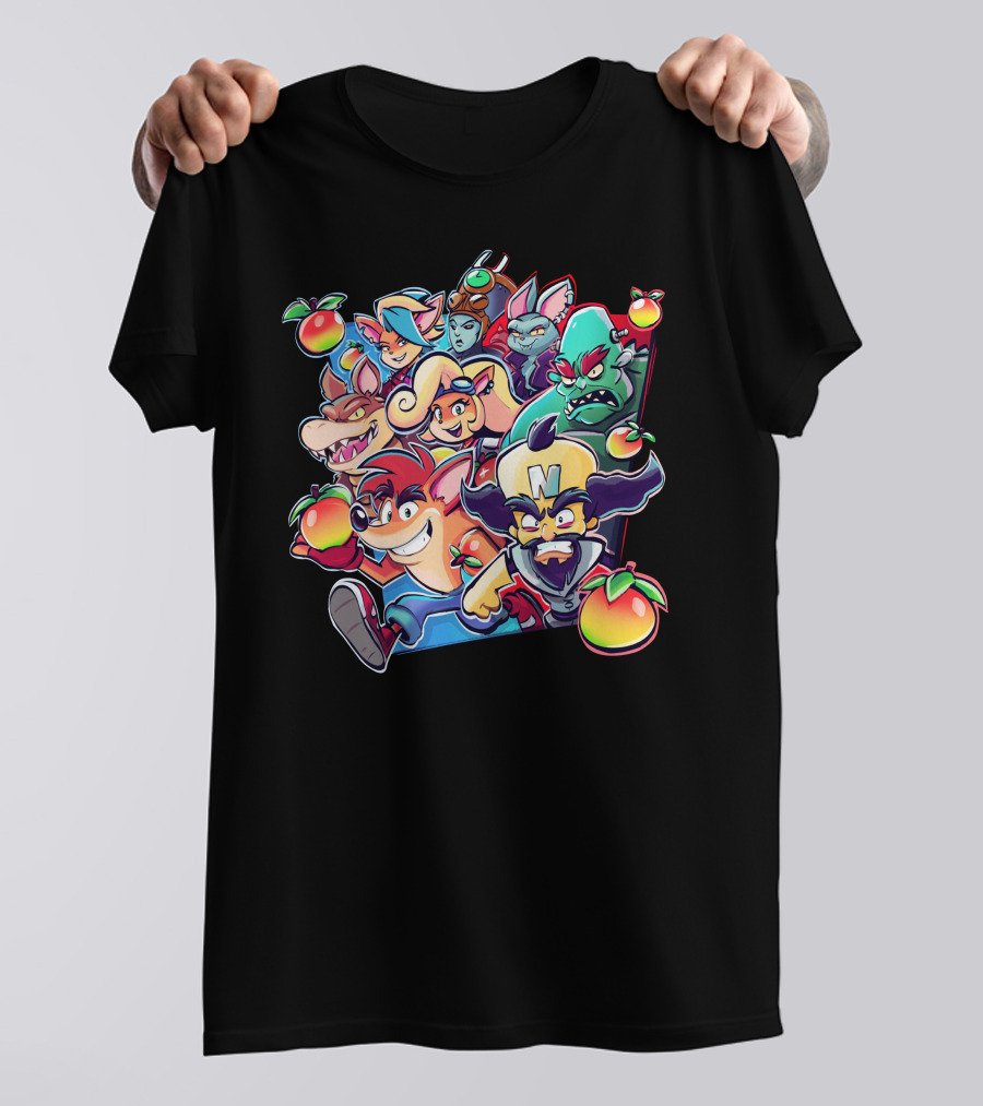 Kevin Fagaragan Crash Team Rumble Cartoon Characters With Apples T-Shirt