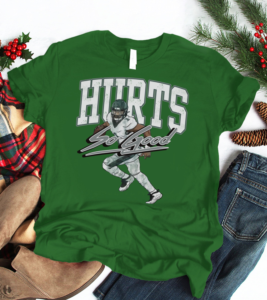 Hurts So Good Pigment Dyed Football Player Green T-Shirt
