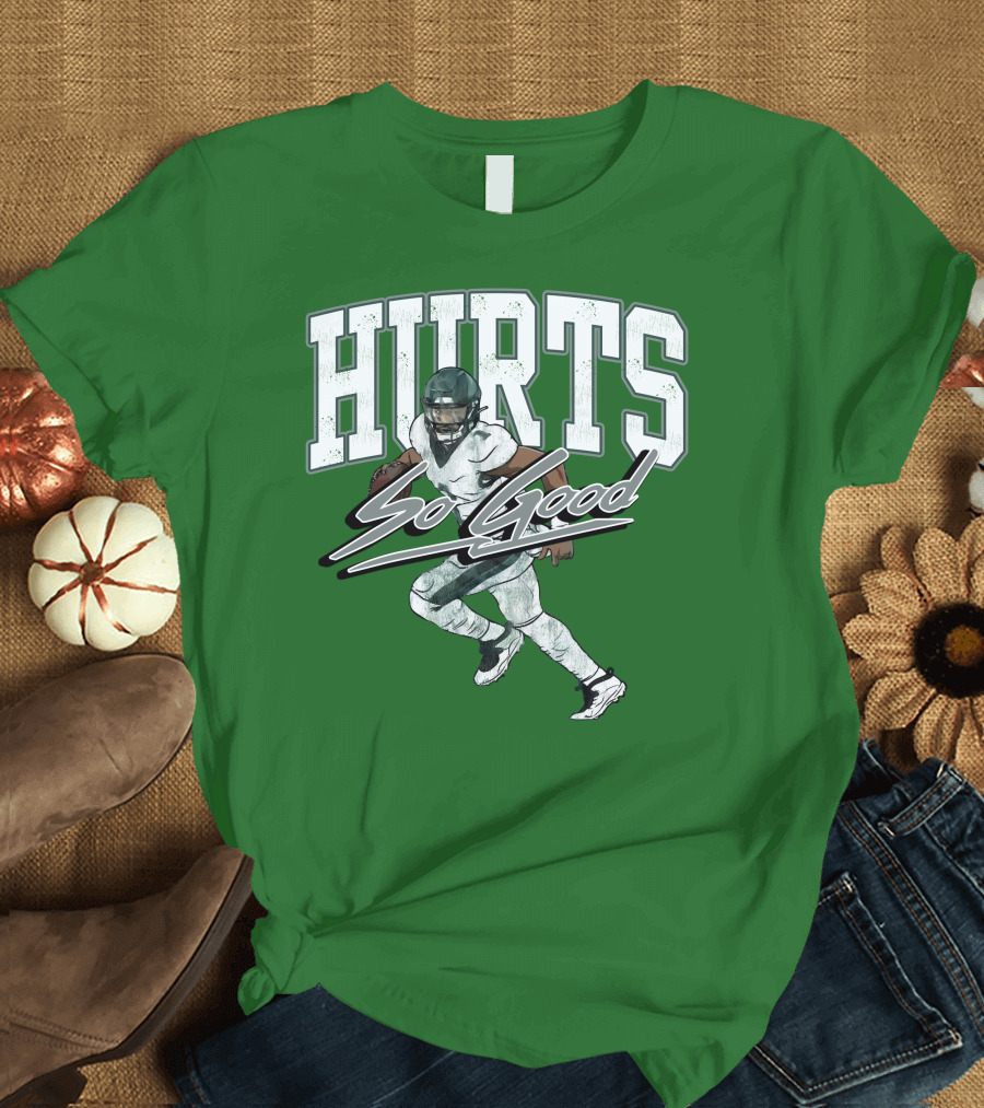 Hurts So Good Pigment Dyed Football Player Green T-Shirt