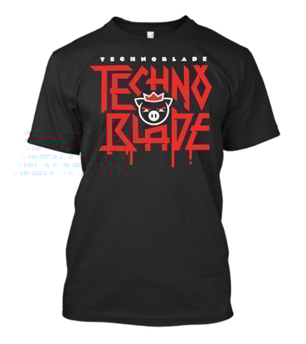 Technoblade Techno Blade Pig Crown Logo Gaming T-Shirt