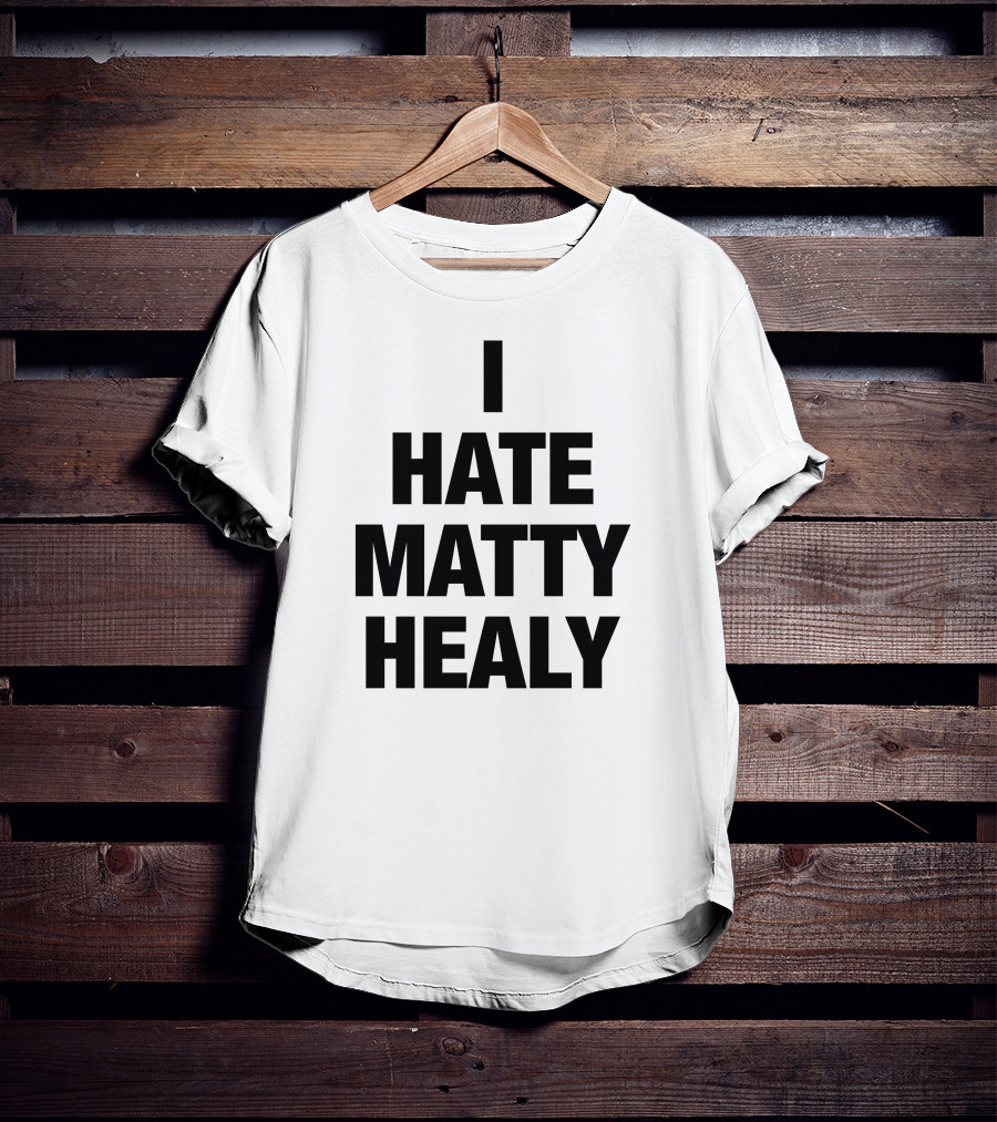 Emmyhartman Wearing I Hate Matty Healy T-Shirt