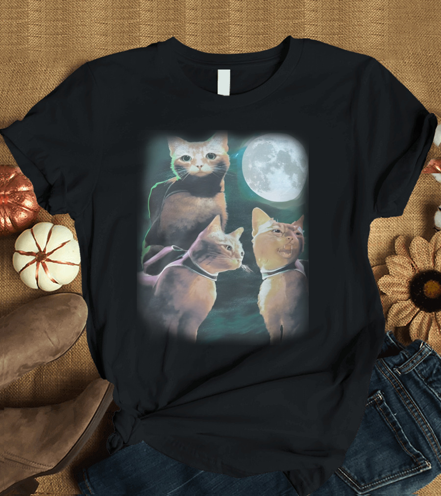 Annapurna Interactive Three Cats Under The Moon T-Shirt