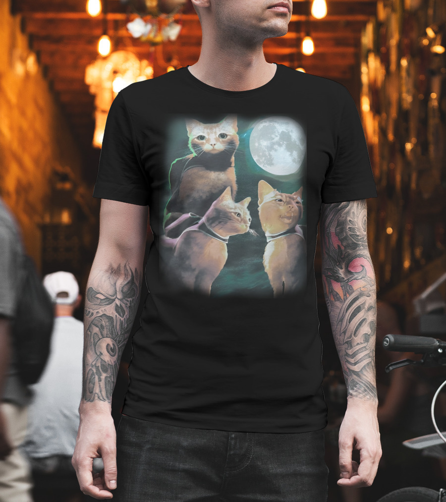 Annapurna Interactive Three Cats Under The Moon T-Shirt